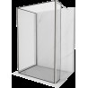 Mexen Kioto perete de duș Walk-in 120 x 70 x 30 cm, model negru, nichel periat - 800-120-070-221-97-70-030