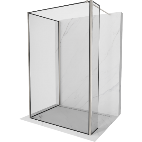 Mexen Kioto paravan de duş Walk-in 90 x 90 x 40 cm, model negru, nichel periat - 800-090-090-221-97-70-040