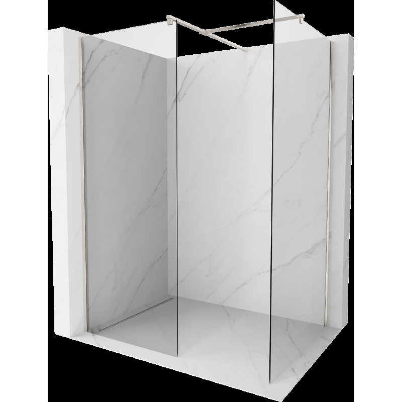 Mexen Kioto perete Walk-in 120 x 85 cm, transparent, nichel periat - 800-120-202-97-00-085