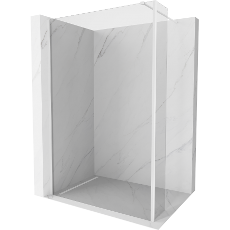 Mexen Kioto perete dus Walk-in 110 x 30 cm, transparent, alb - 800-110-212-20-00-030