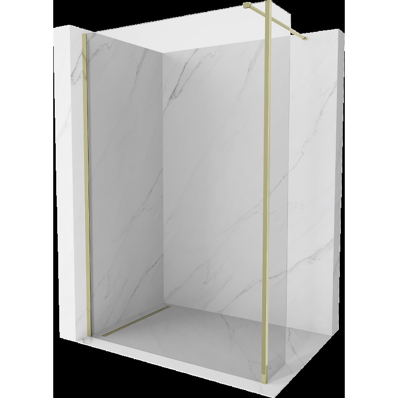 Mexen Kioto panou de duș Walk-in 95 x 40 cm, transparent, aurie - 800-095-212-50-00-040