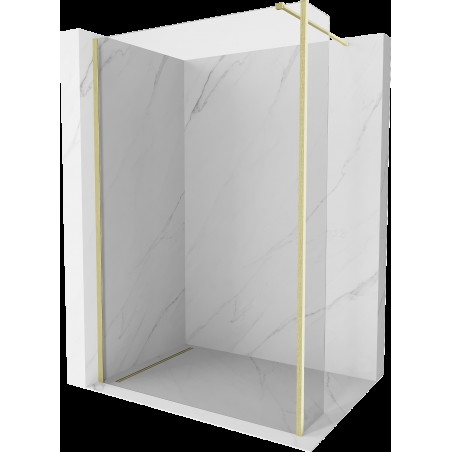 Mexen Kioto perete dus Walk-in 120 x 30 cm, transparent, aur mat - 800-120-212-55-00-030