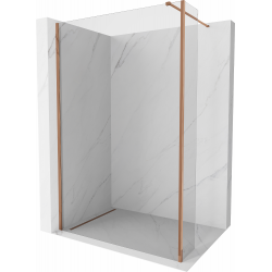 Mexen Kioto perete de duș Walk-in 140 x 30 cm, transparent, aur roz - 800-140-212-60-00-030