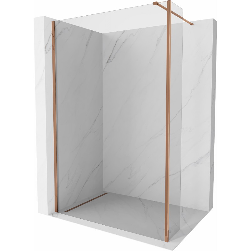 Mexen Kioto walk-in perete de duș 95 x 40 cm, transparent, aur roz - 800-095-212-60-00-040