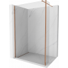 Mexen Kioto perete duș Walk-in 130 x 40 cm, transparent, aur roz - 800-130-212-60-00-040