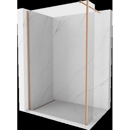 Mexen Kioto perete duș Walk-in 95 x 30 cm, transparent, cupru periat - 800-095-212-65-00-030