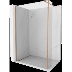 Mexen Kioto perete de dus Walk-in 160 x 30 cm, transparent, cupru periat - 800-160-212-65-00-030