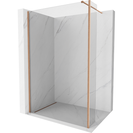 Mexen Kioto perete duș Walk-in 120 x 40 cm, transparent, cupru periat - 800-120-212-65-00-040