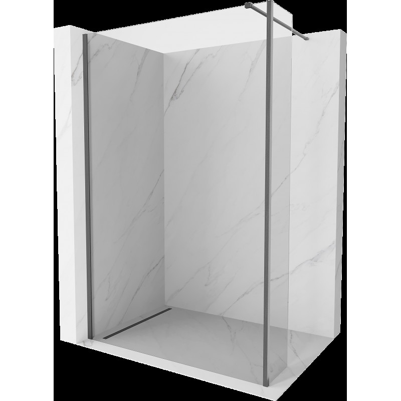 Mexen Kioto perete duș Walk-in 95 x 30 cm, transparent, gri cu efect de satinare - 800-095-212-66-00-030