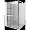 Mexen Kioto+ perete de dus cu suport Walk-in 100 x 200 cm, model negru, alb - 800-100-121-20-77