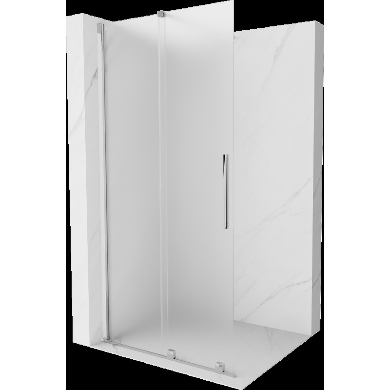 Mexen Velar perete duș extensibil Walk-in 90 x 200 cm, sticlă mată 8 mm, crom - 871-090-000-33-01