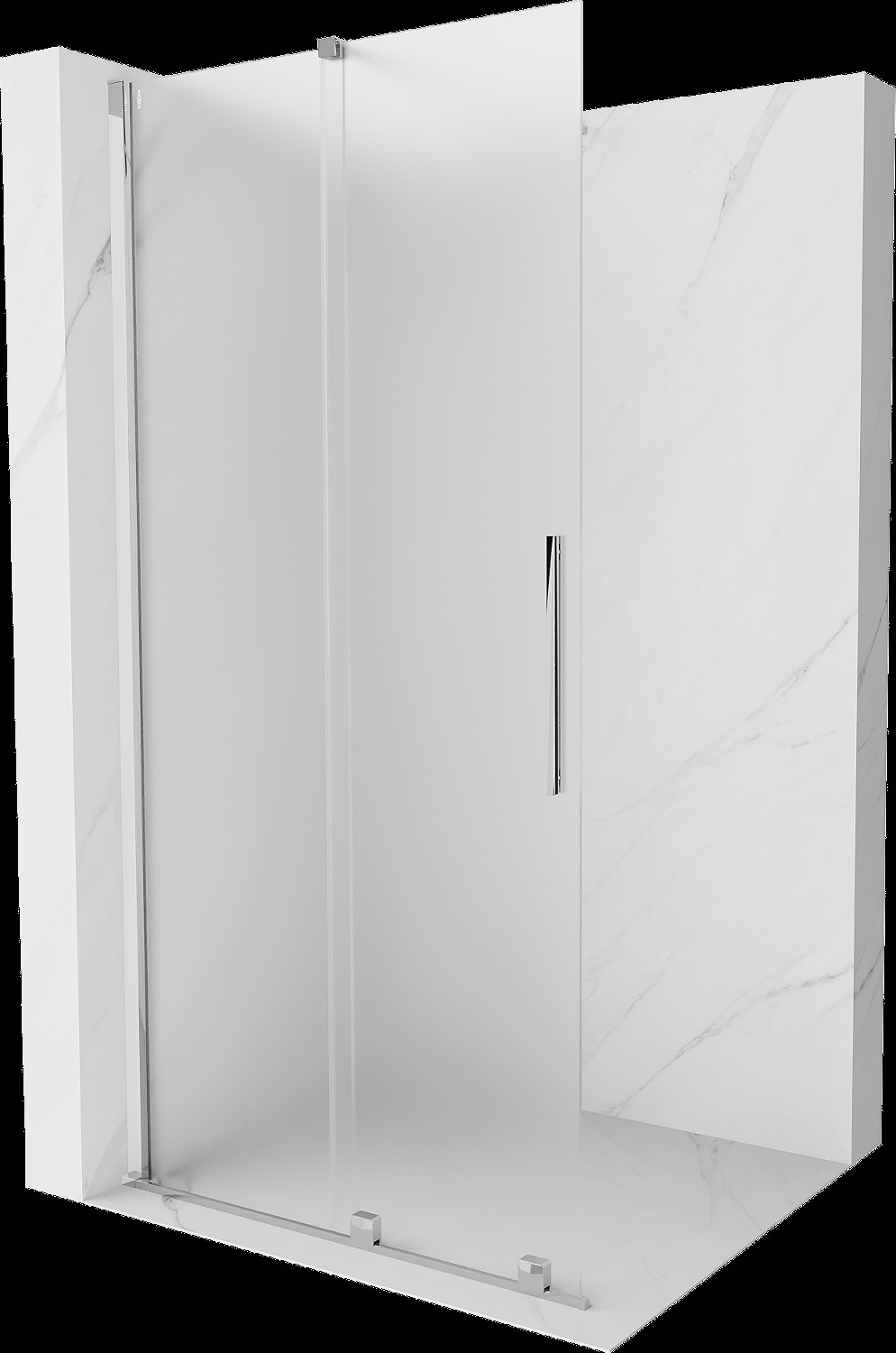 Mexen Velar perete duș extensibil Walk-in 90 x 200 cm, sticlă mată 8 mm, crom - 871-090-000-33-01