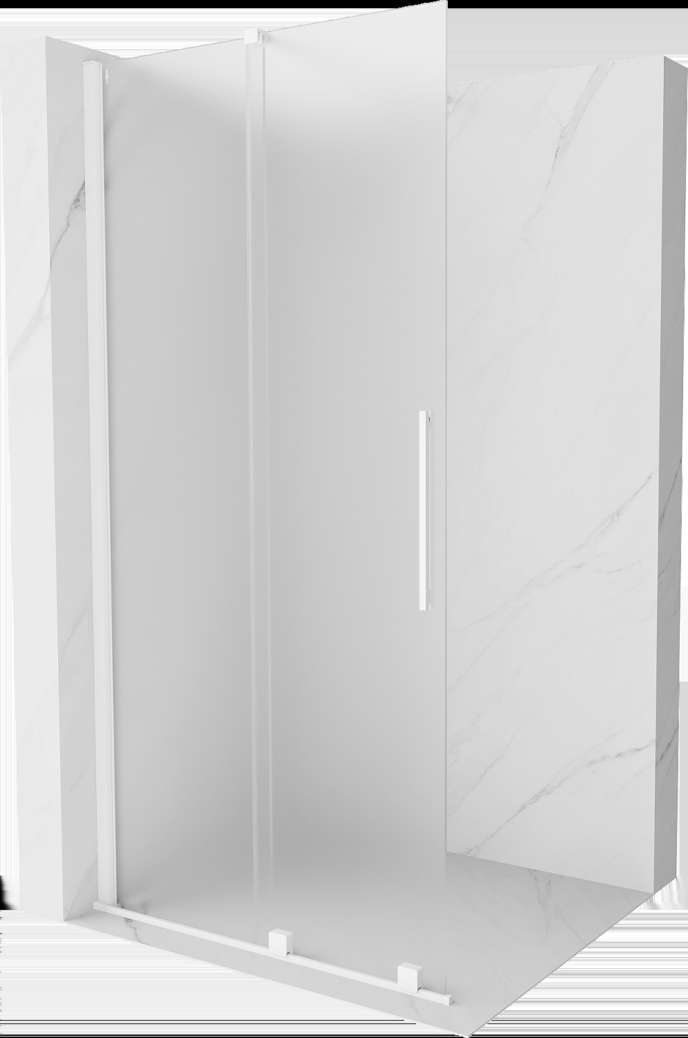 Mexen Velar perete de duș pliabil Walk-in 85 x 200 cm, mat 8 mm, alb - 871-085-000-33-20