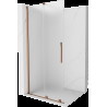 Mexen Velar perete de duş extensibil Walk-in 120 x 200 cm, sticlă mată 8 mm, aur roz - 871-120-000-33-60