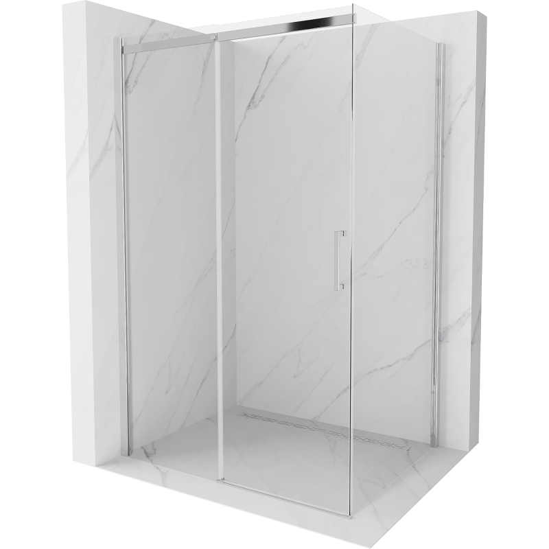 Mexen Omega cabină de duș extensibilă 100 x 70 cm, transparent, Crom - 825-100-070-01-00