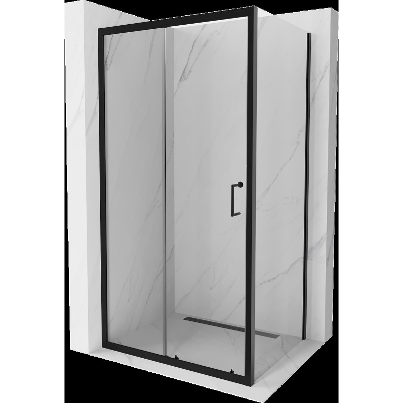 Mexen Apia cabină de duș extensibilă 130 x 90 cm, transparent, Neagră - 840-130-090-70-00