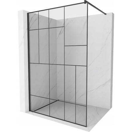 Mexen Kioto perete de duș 70 x 200 cm, transparent/Model negru 8 mm, Neagră - 800-070-101-70-78