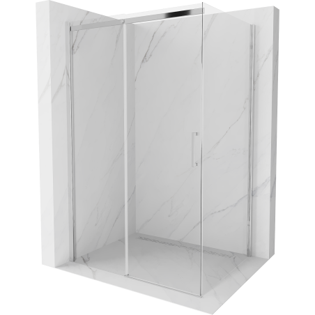 Mexen Omega cabină de duș extensibilă 130 x 90 cm, transparent, Crom - 825-130-090-01-00