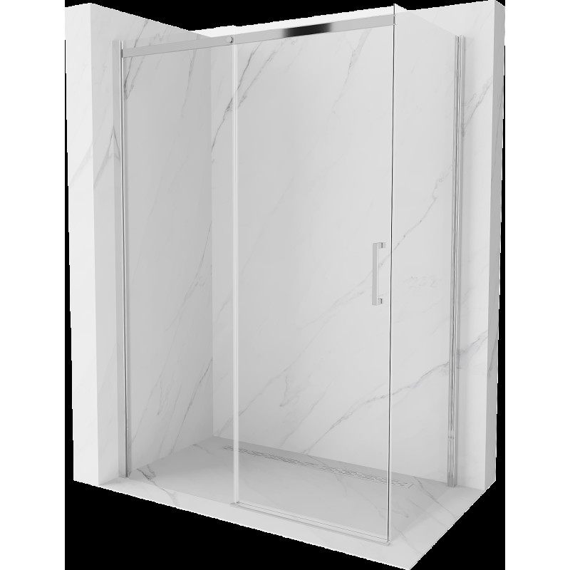 Mexen Omega cabină de duș extensibilă 150 x 80 cm, transparent, Crom - 825-150-080-01-00