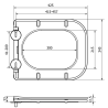 Mexen capac de toaletă cu închidere lentă, duroplast, Albă - 39060100