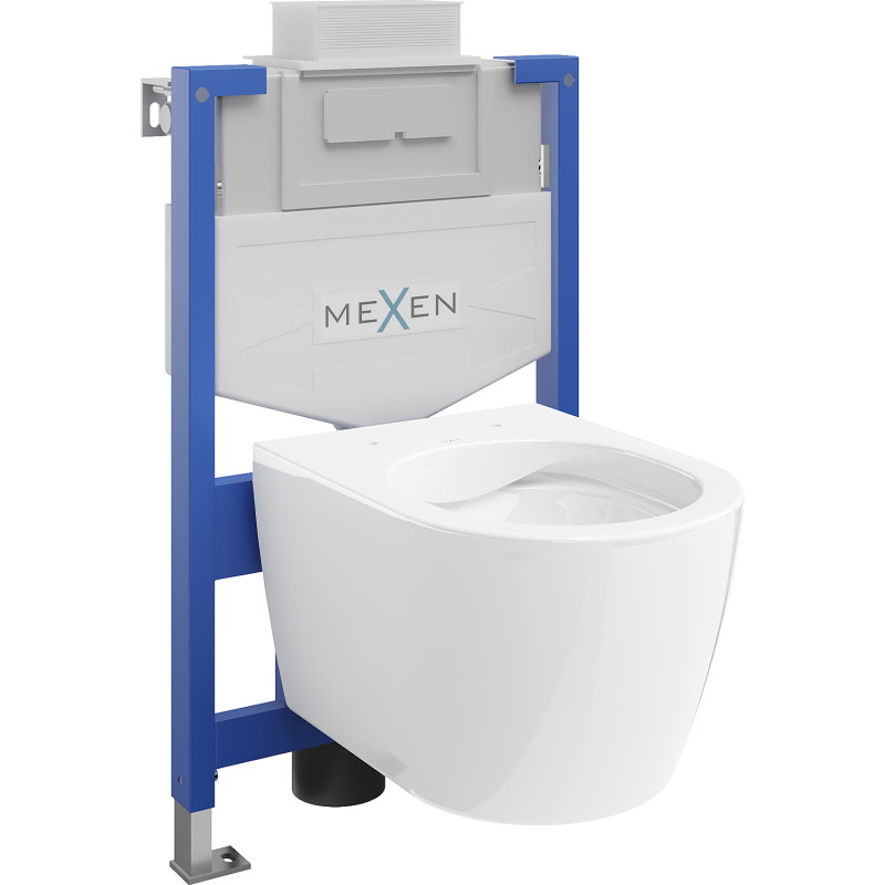 Mexen set WC încastrat cadru Felix XS-U cu vas de toaletă  Carmen, Albă - 6853388XX00